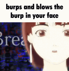 Lain Iwakura Anime Burp Face GIF