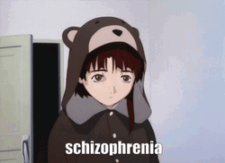 Lain Iwakura Anime Schizophrenia GIF