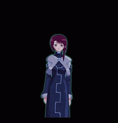 Lain Serial Experiment Anime Standing GIF