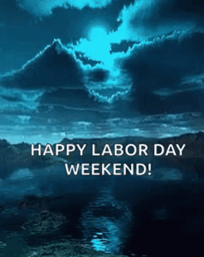 Lake At Night Happy Labor Day Weekend GIF