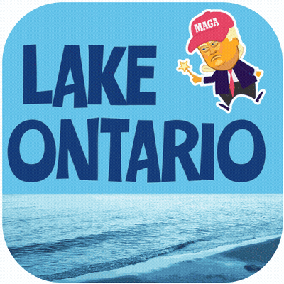 Lake Ontario Sign With Donald Trump GIF