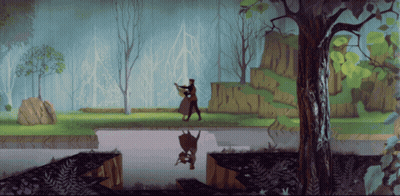 Lake With Purple Flowers Saying Good Mornin GIF