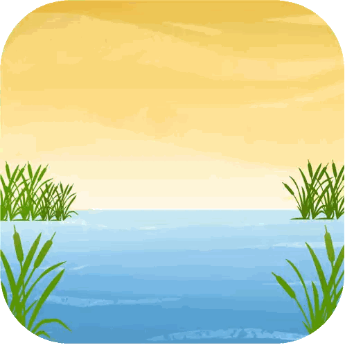 Lake With Tall Grass And Reeds Sticker