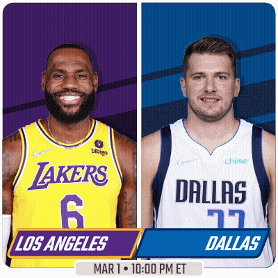Lakers And Dallas Basketball Game March 1 GIF