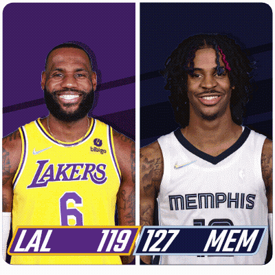 Lakers And Memphis Basketball Players GIF