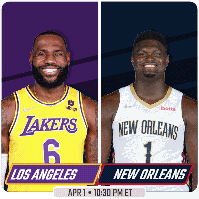 Lakers And New Orleans Basketball Game GIF