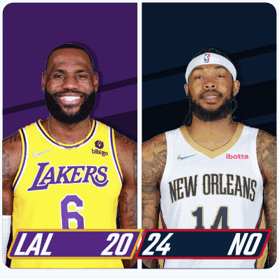 Lakers And New Orleans Basketball Players GIF