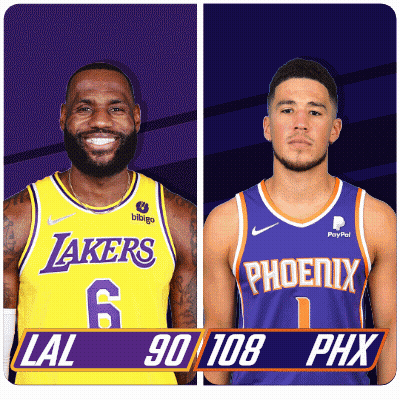Lakers And Phoenix Basketball Players GIF