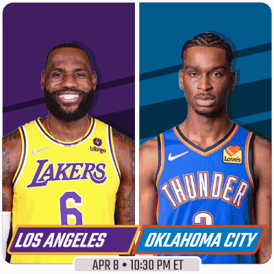 Lakers And Thunder Play In Oklahoma City GIF