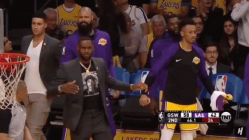 Lakers And Warriors Basketball Game GIF