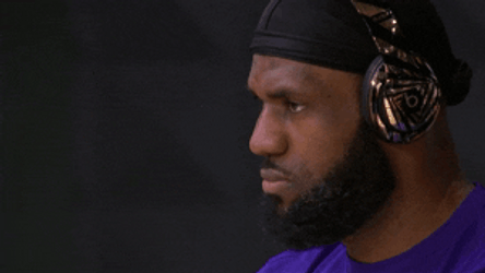 Lakers Lebron James Listening Music GIF