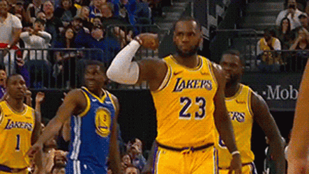 Lakers Lebron James Muscle Slap GIF