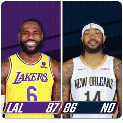 Lakers Player And New Orleans Player GIF