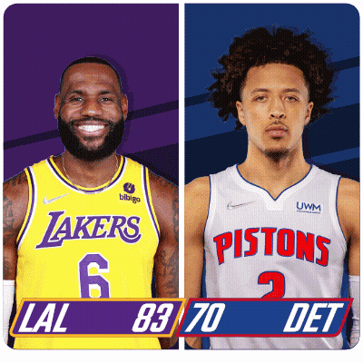 Lakers Player And Pistons Player GIF
