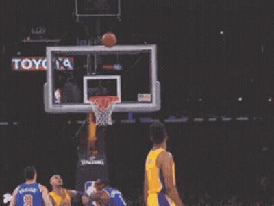 Lakers Player Jumping With Arms Outstretched GIF