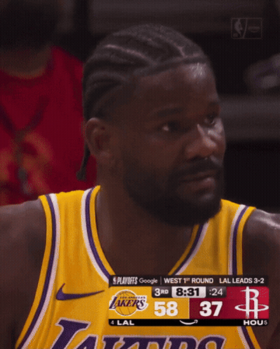 Lakers Player Watching Scoreboard GIF