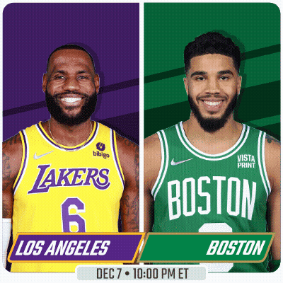 Lakers Vs Celtics Basketball Poster GIF