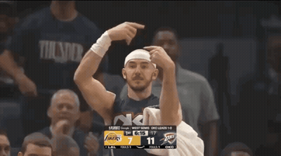 Lakers Vs Oklahoma City Thunders Basketball Game GIF