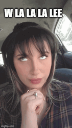 Lalala Reaction Woman Rolled Her Eyes GIF