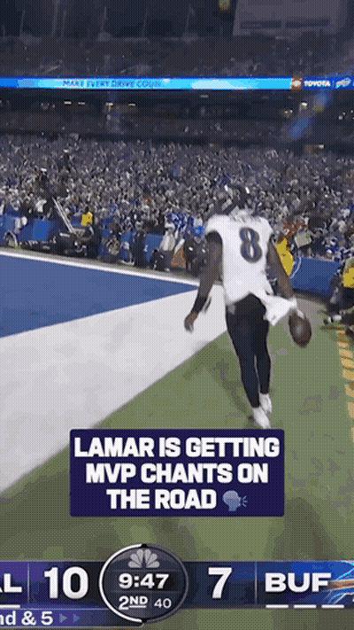 Lamar Getting MVP Chants On The Road GIF