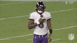 Lamar Jackson Brushing Chest GIF