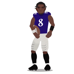 Lamar Jackson Cartoon Shades On GIF
