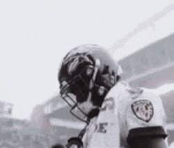 Lamar Jackson Looking Down Black And White GIF