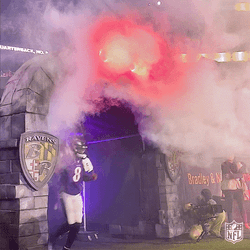 Lamar Jackson Running With Smoke Background GIF