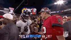 Lamar Jackson Tom Brady Chest Bump  GIF