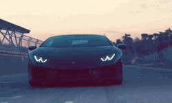 Lamborghini Black Huracan Sports Car GIF