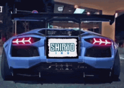 Lamborghini Blue Bumper Lights  GIF