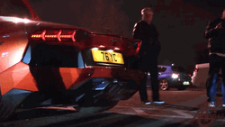 Lamborghini Sports Car Aventador Flames GIF