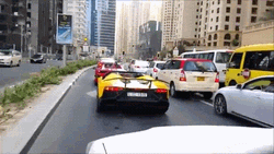 Lamborghini Sports Car Fire Bumper Light GIF