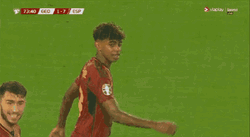 Lamine Yamal Walk Back GIF