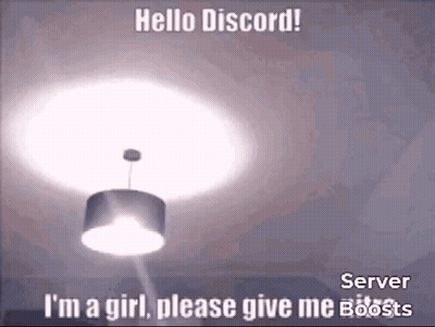 Lamp Hanging From Ceiling Saying Hello Discord GIF