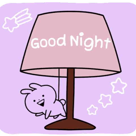 Lamp Saying Good Night Sticker