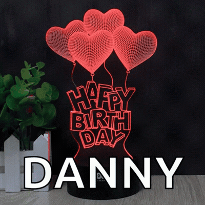 Lamp Saying Happy Birth Day Danny GIF