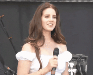 Lana Del Rey Chewing A Gum In Stage GIF