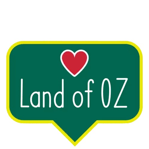 Land Of Oz Sign With Heart Sticker