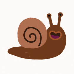 Land Snail Brown Happy Doodle GIF