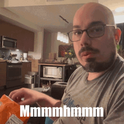 Landon Eating Mmhmm GIF
