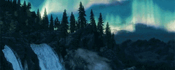 Landscape Forest Waterfalls Aurora