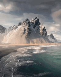Landscape Occean Mountain Scenery GIF