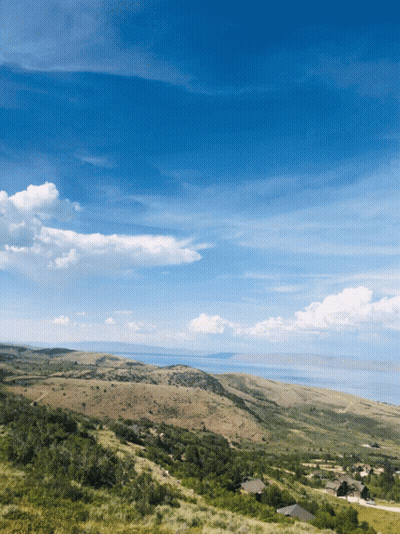 Landscape With Blue Sky And Clouds GIF