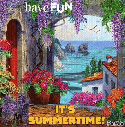 Landscape With Flowers Have Fun It's Summertime GIF