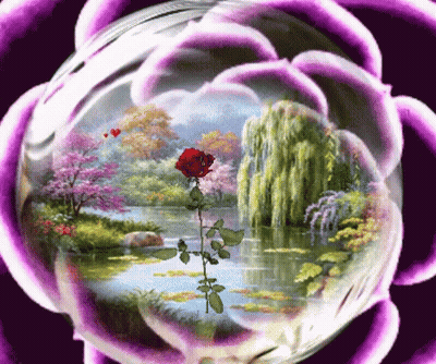 Landscape With Rose GIF