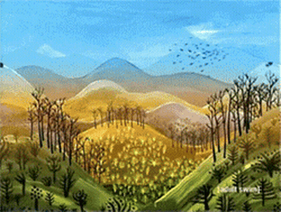 Landscape With Trees And Mountains Scott Swed Watermark GIF