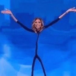 Lanky Girl With Happy Face GIF