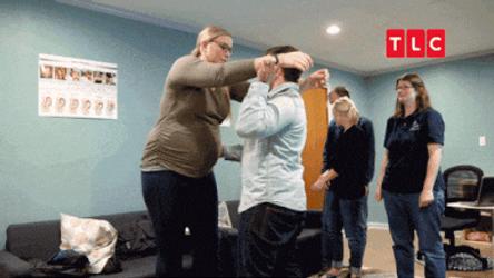 Lanky Pregnant Having Contractions GIF
