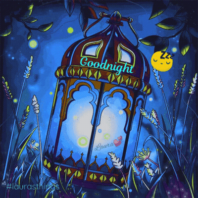 Lantern Drawing Saying Goodnight GIF